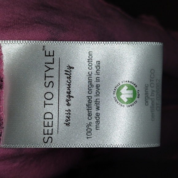 Seed to Style Organic Cotton Angled Hemn Leopard Print Pink Top L - Picture 6 of 7